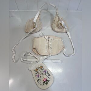 American Girl Felicity Colonial Undergarments Stays Hoop and Pocket